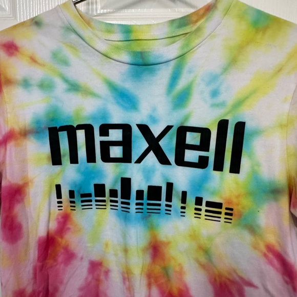 Killer Maxell Music Cassette Tapes Retro Custom Rock Tie Dye Men’s S T-Shirt - Picture 3 of 4